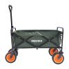 Collapsible Folding Utility Wagon Cart Heavy Duty Foldable Outdoor Garden Camping Cart with Removable Fabric,