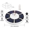 42 LED Solar Flagpole Light Garden Umbrella Light Outdoor Waterproof Landscape Street Flag Pole Lamp With Hook For Tent Camping