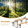 3 Pieces Folding Wooden Picnic Table Bench Set