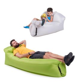 Inflatable Lounger Air Sofa Hammock (Color: Orange)