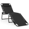 Foldable Recline Lounge Chair with Adjustable Backrest and Footrest