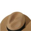 Women Men Wide Brim Straw Panama Roll up Hat Fedora Beach Sun Hat UPF50+