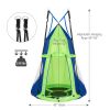 2-in-1 40 Inch Kids Hanging Chair Detachable Swing Tent