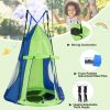 2-in-1 40 Inch Kids Hanging Chair Detachable Swing Tent